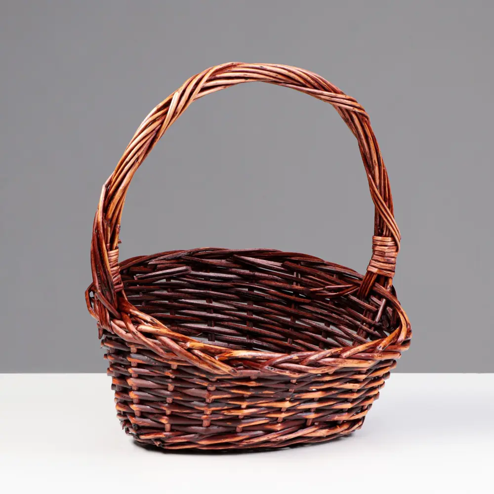 Фото 3 Набор корзин Сима-ленд 15x16x40 см пластик цвет темно-коричневый 3 шт.