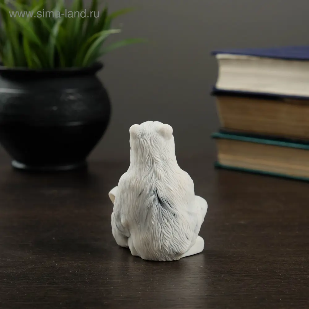 Фото 6 Декоративный предмет Шаман в шкуре медведя с бубном 8.5 см 4011979