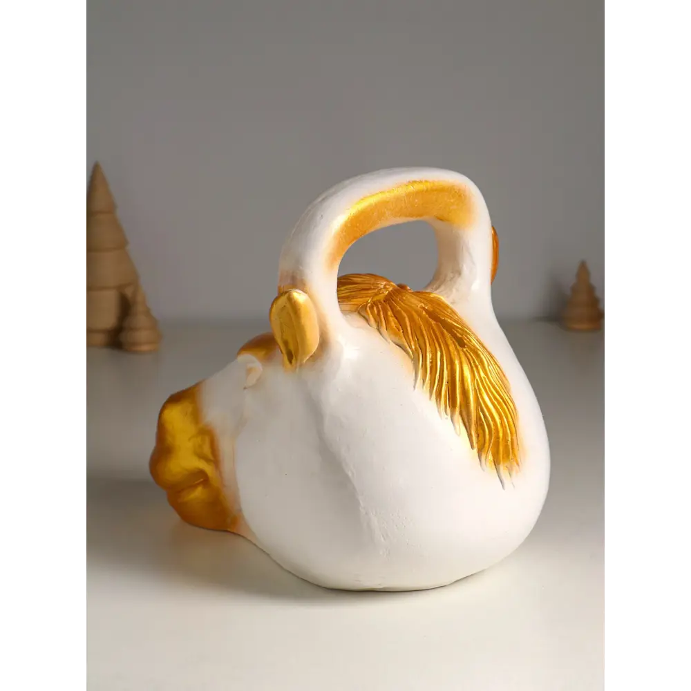 Фото 5 Декоративный предмет Хорошие сувениры Гиря конь бело-золотой