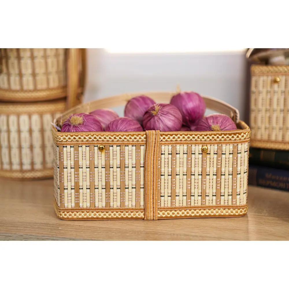 Фото 7 Корзина Доляна Nature 13x11x24 см бамбук цвет бежевый Фото 7 Корзина Доляна Nature 13x11x24 см бамбук цвет бежевый