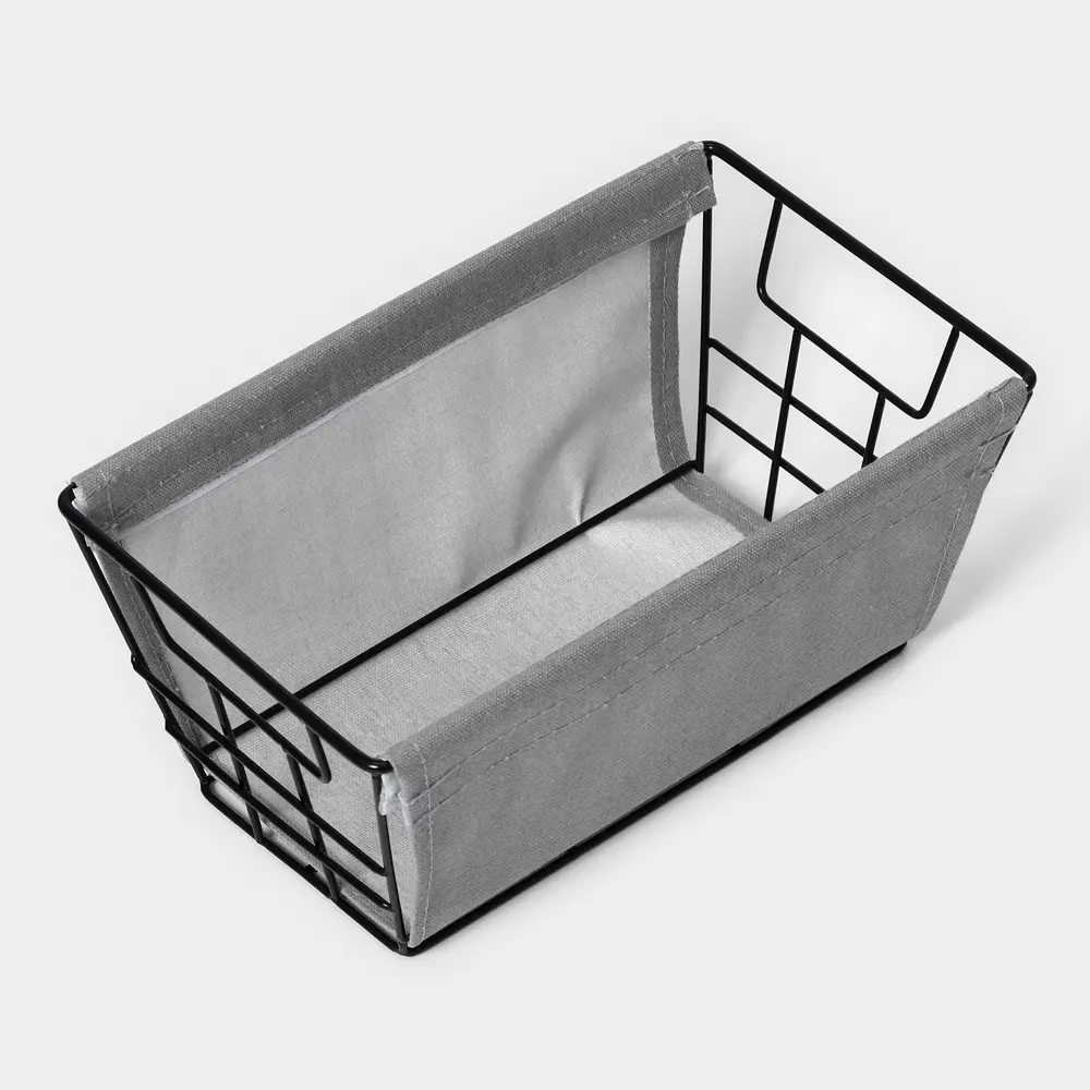 Фото 4 Корзина Ladom 15x12x25 см пластик цвет серый Фото 4 Корзина Ladom 15x12x25 см пластик цвет серый