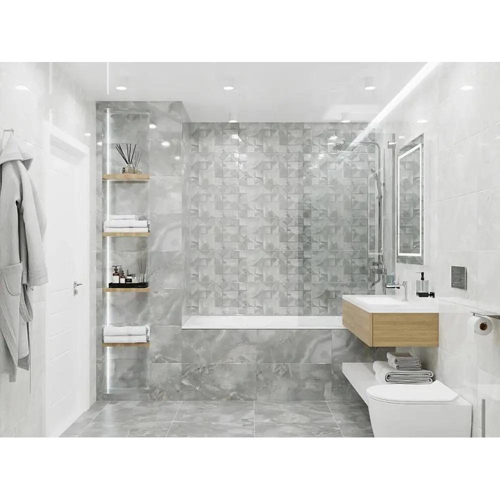 Фото Керамическая плитка Azori 00-00109513 63x31.5см цвет серый Фото Керамическая плитка Azori 00-00109513 63x31.5см цвет серый