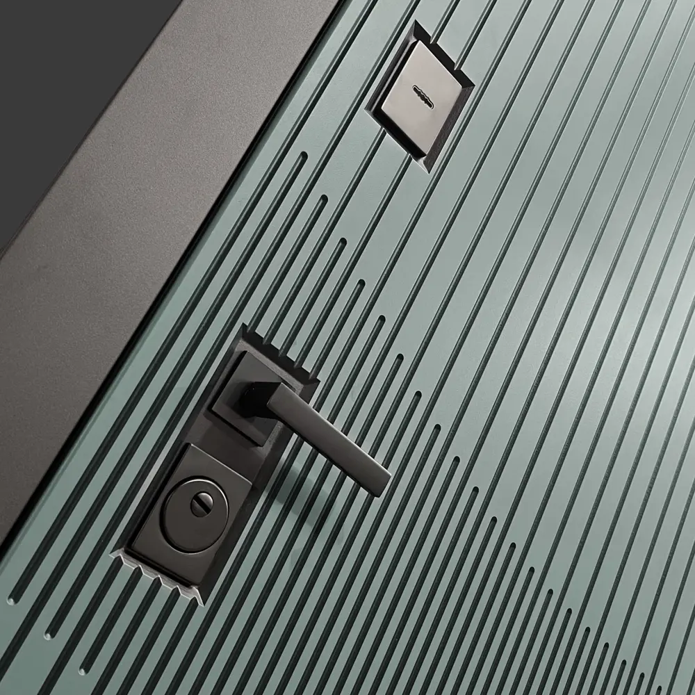 Фото 4 Входная дверь Bunker Бункер BN-13 правый 205x88см цвет веллюто верде/бетон светлый с панелью ФЛ-291