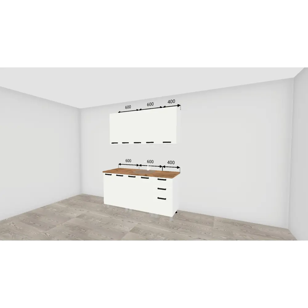 Фото 6 Кухня Магнолия Аленушка Н00240123а 160x216x60 см ЛДСП цвет белый Фото 6 Кухня Магнолия Аленушка Н00240123а 160x216x60 см ЛДСП цвет белый