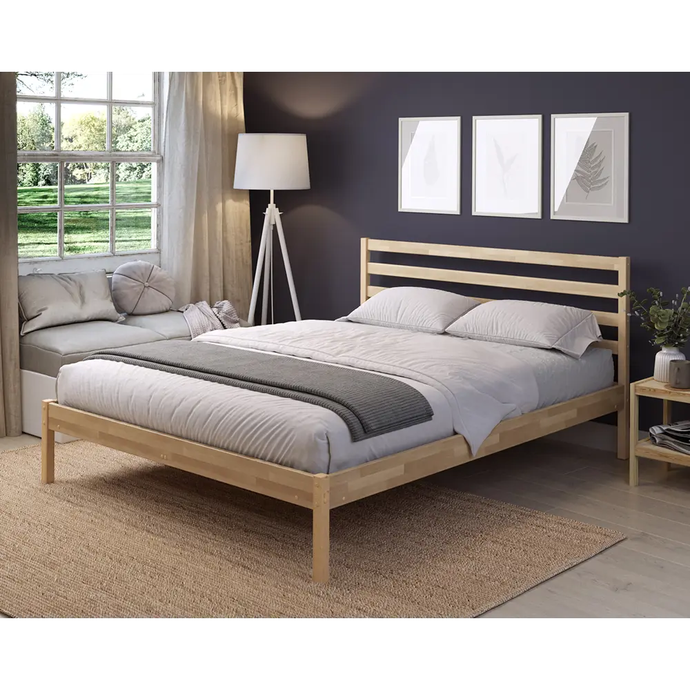 Фото 2 Кровать Домаклево Лето база 120x200+В2 см цвет натуральный Фото 2 Кровать Домаклево Лето база 120x200+В2 см цвет натуральный