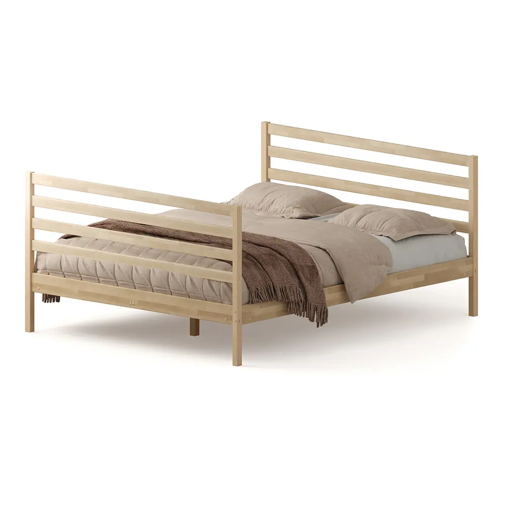 Фото Кровать Домаклево Лето база 120x200+В2+В2 см цвет натуральный