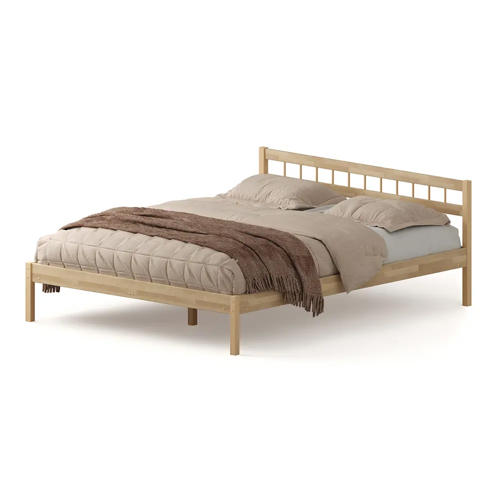 Фото Кровать Домаклево Лето база 140x200+Н4 см цвет натуральный Фото Кровать Домаклево Лето база 140x200+Н4 см цвет натуральный