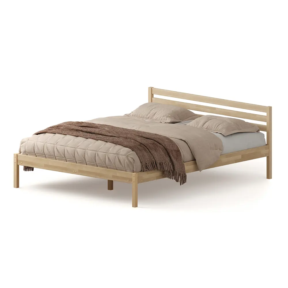 Фото Кровать Домаклево Лето база 140x200+Н2 см цвет натуральный Фото Кровать Домаклево Лето база 140x200+Н2 см цвет натуральный