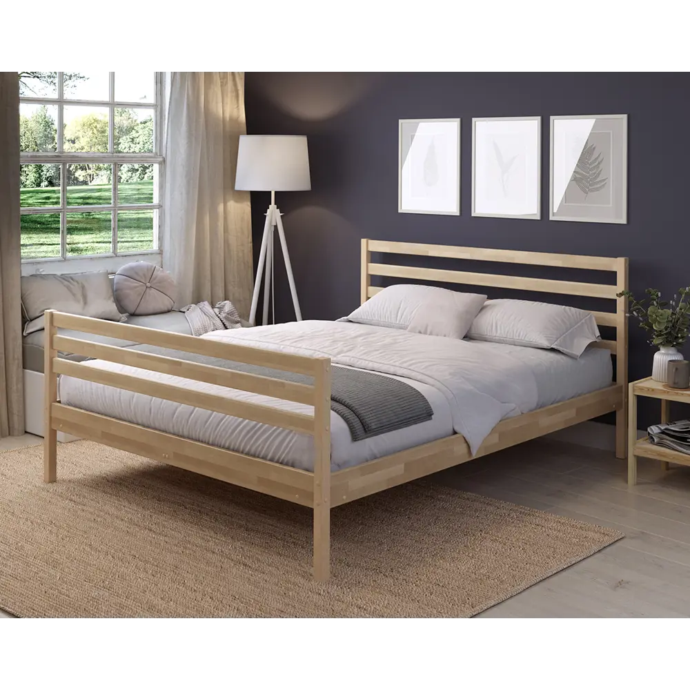 Фото 3 Кровать Домаклево Лето база 160x200+В2+Н2 см цвет натуральный Фото 3 Кровать Домаклево Лето база 160x200+В2+Н2 см цвет натуральный