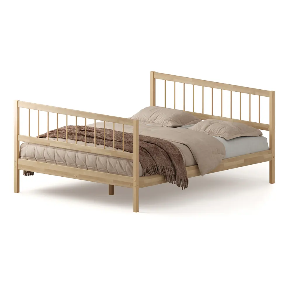 Фото Кровать Домаклево Лето база 180x200+В4+В4 см цвет натуральный Фото Кровать Домаклево Лето база 180x200+В4+В4 см цвет натуральный