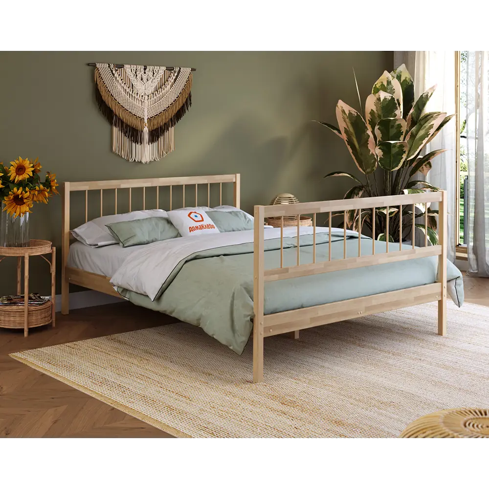 Фото 3 Кровать Домаклево Лето база 180x200+В4+В4 см цвет натуральный Фото 3 Кровать Домаклево Лето база 180x200+В4+В4 см цвет натуральный