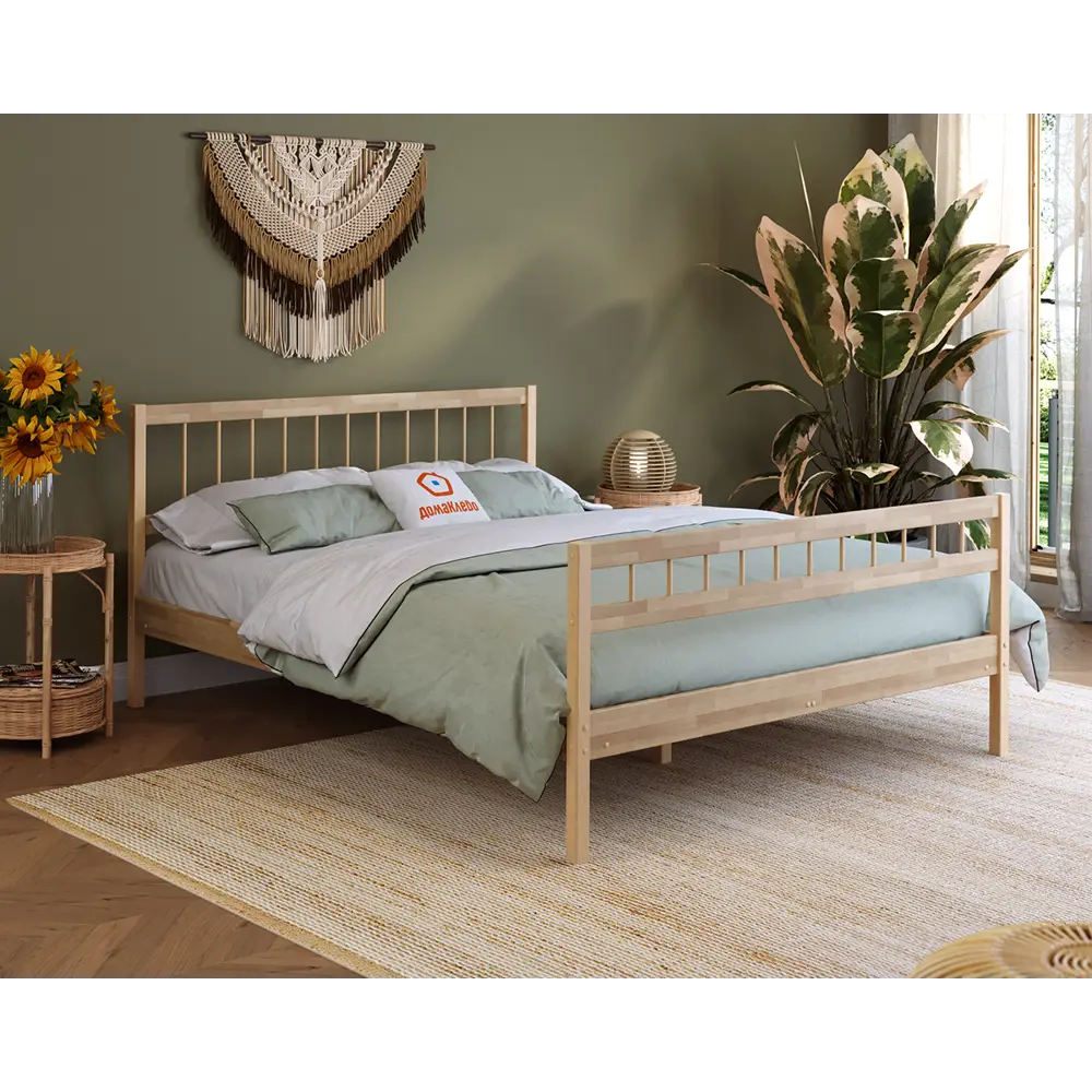 Фото 2 Кровать Домаклево Лето база 180x200+В4+Н4 см цвет натуральный Фото 2 Кровать Домаклево Лето база 180x200+В4+Н4 см цвет натуральный