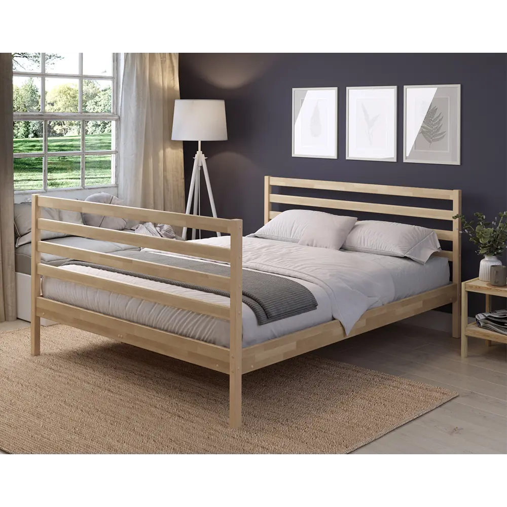 Фото 3 Кровать Домаклево Лето база 180x200+В2+В2 см цвет натуральный Фото 3 Кровать Домаклево Лето база 180x200+В2+В2 см цвет натуральный