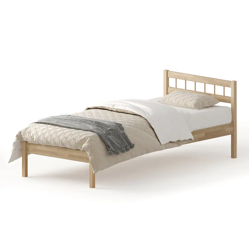 Фото Кровать Домаклево Лето база 90x200+Н4 см цвет натуральный Фото Кровать Домаклево Лето база 90x200+Н4 см цвет натуральный