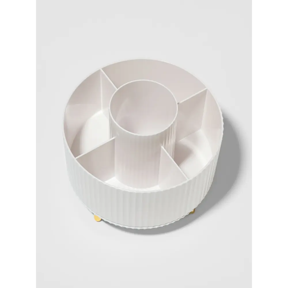 Фото 3 Органайзер для косметики Qf 9863218 14.5x12x14.5 см пластик/ПВХ цвет белый/золотой Фото 3 Органайзер для косметики Qf 9863218 14.5x12x14.5 см пластик/ПВХ цвет белый/золотой