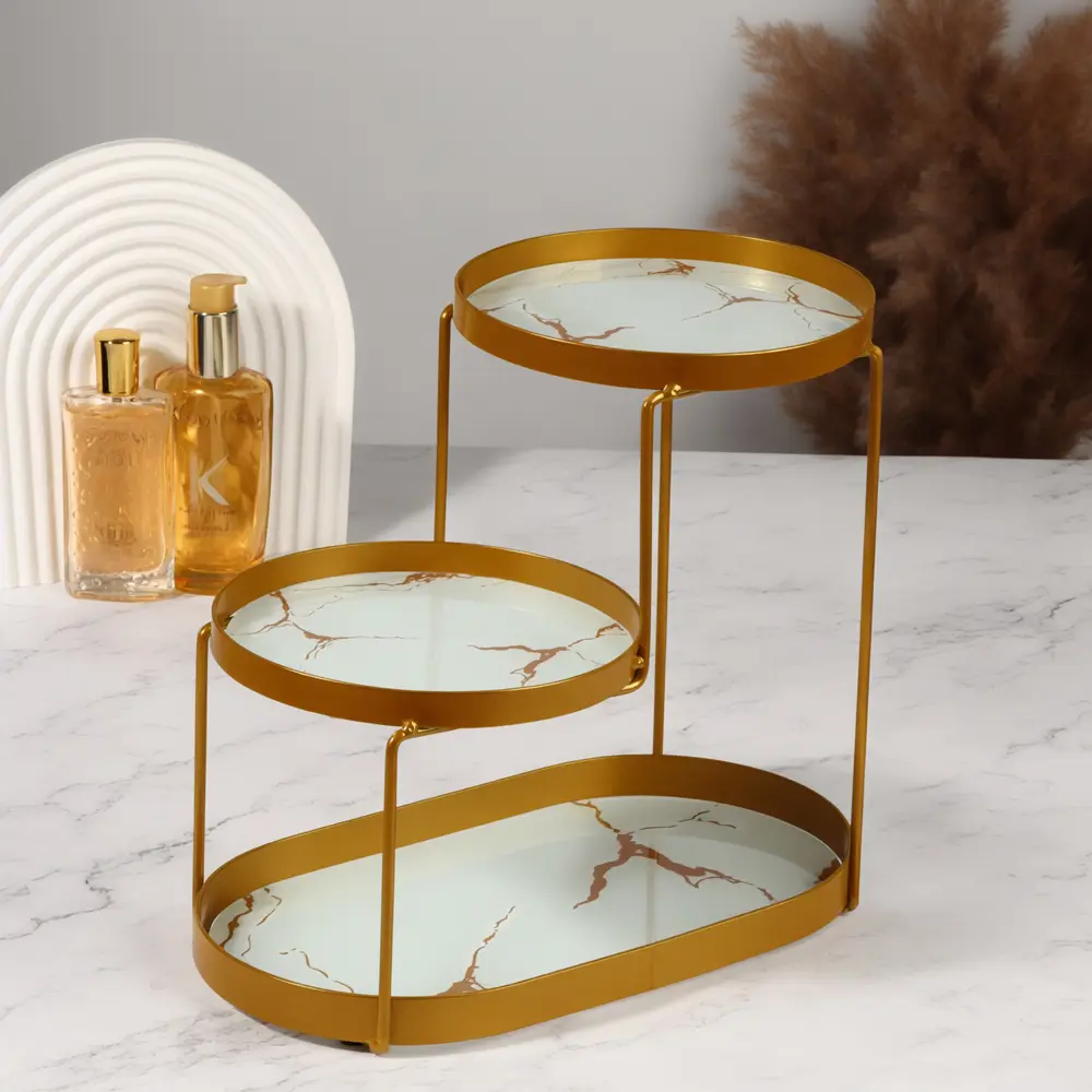 Фото 2 Органайзер для косметики Qf 10473664 17x26.5x30 см пластик/ПВХ цвет белый мрамор/золотой Фото 2 Органайзер для косметики Qf 10473664 17x26.5x30 см пластик/ПВХ цвет белый мрамор/золотой