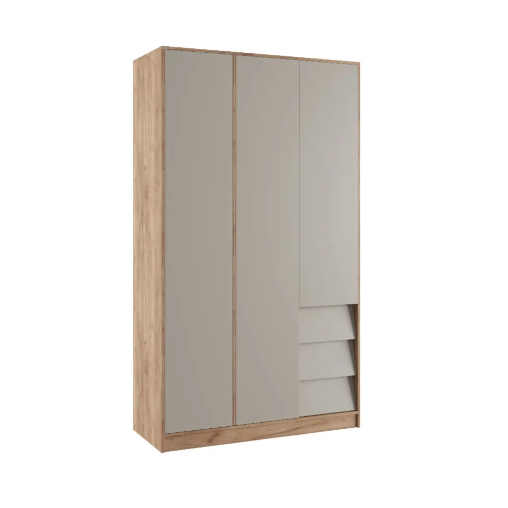 Фото Шкаф распашной Сима-ленд Ева с 3 дверями 120x50x210 см ЛДСП цвет крафт табачный/кашемир Фото Шкаф распашной Сима-ленд Ева с 3 дверями 120x50x210 см ЛДСП цвет крафт табачный/кашемир