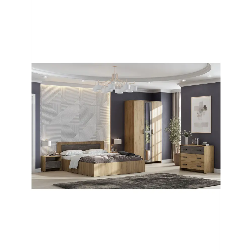 Фото 3 Шкаф распашной Сима-ленд МСП с 3 дверями 120x50x209 см ЛДСП цвет дуб золотой/камень Фото 3 Шкаф распашной Сима-ленд МСП с 3 дверями 120x50x209 см ЛДСП цвет дуб золотой/камень