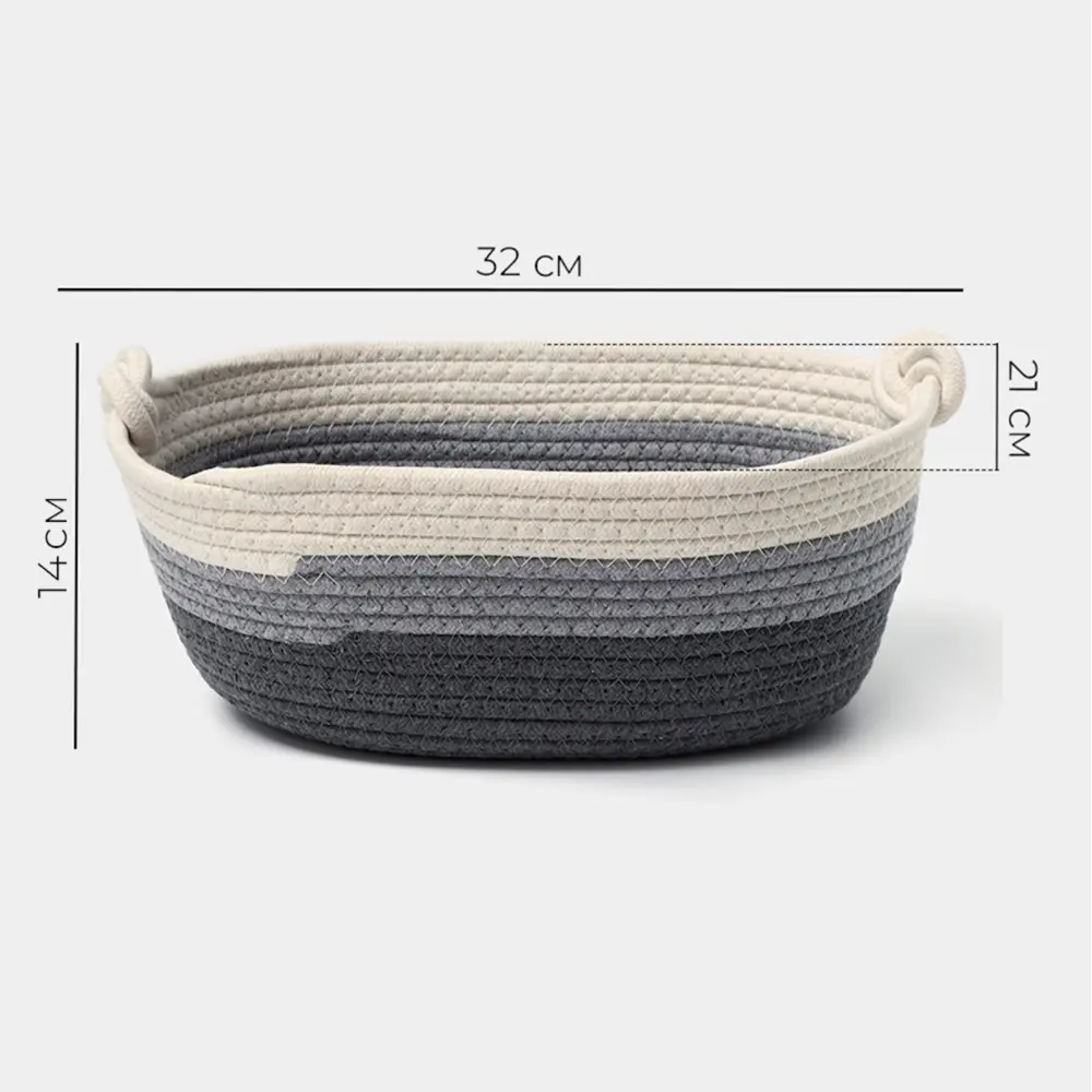 Фото 2 Корзина Ladom Вега 21x14x32 см пластик цвет серый Фото 2 Корзина Ladom Вега 21x14x32 см пластик цвет серый