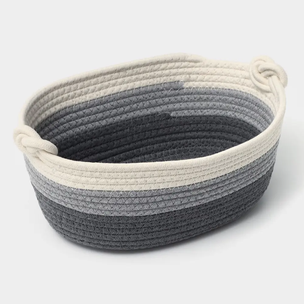 Фото 5 Корзина Ladom Вега 21x14x32 см пластик цвет серый Фото 5 Корзина Ladom Вега 21x14x32 см пластик цвет серый