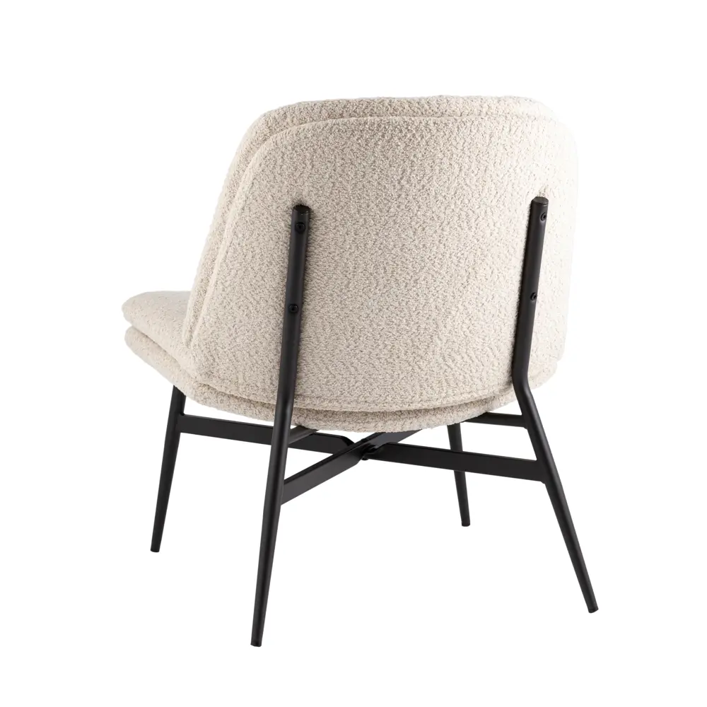 Фото 8 Кресло Stool group Tail 67.5x78x74 см текстиль цвет кремовый