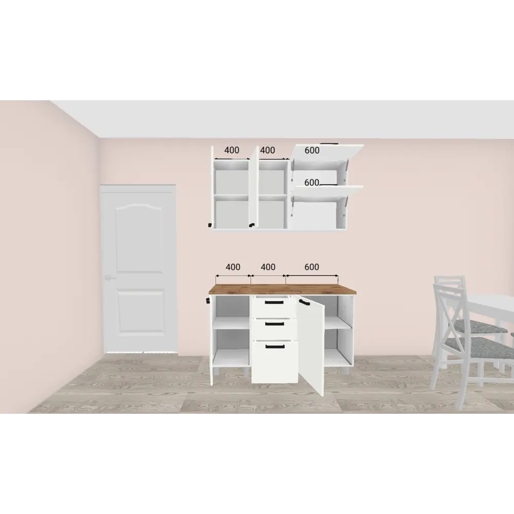 Фото 2 Кухня Магнолия Аленушка Н00240119а 140x216x60 см ЛДСП цвет темно-серый Фото 2 Кухня Магнолия Аленушка Н00240119а 140x216x60 см ЛДСП цвет темно-серый