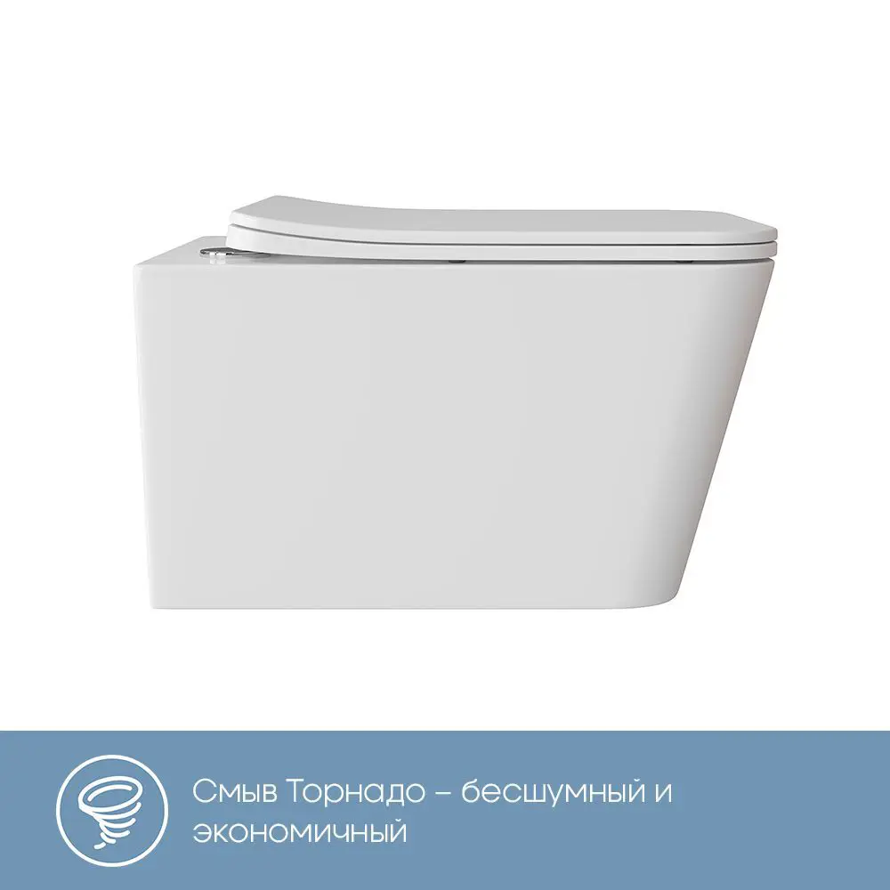 Фото 11 Комплект инсталляция Teymi Aina 50 T70033 с клавишей Aina белый матовый T70020WM и унитаз L 52.5x34.5 безободковый V белый глянцевый Фото 11 Комплект инсталляция Teymi Aina 50 T70033 с клавишей Aina белый матовый T70020WM и унитаз L 52.5x34.5 безободковый V белый глянцевый