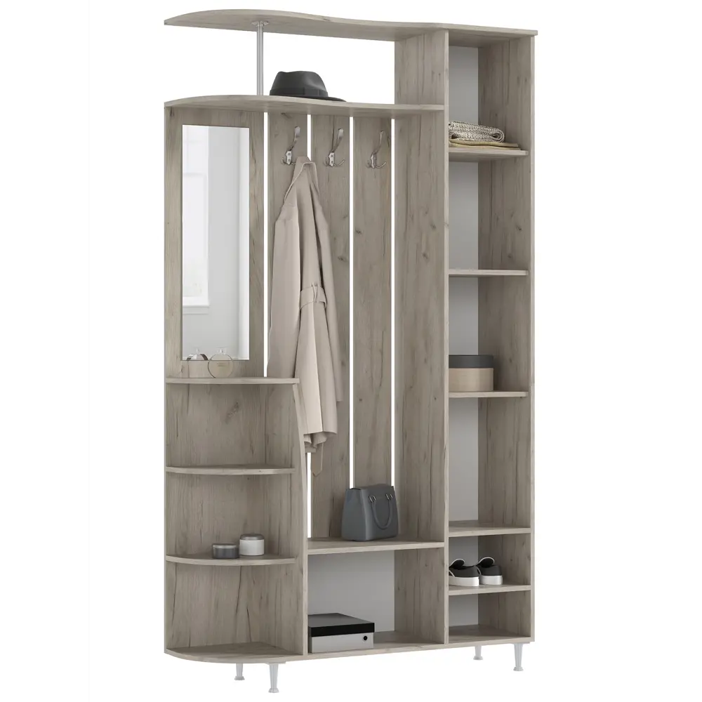 Фото 3 Комплект мебели для прихожей Сима-ленд Лика 2 120x215x36 см ЛДСП цвет кашемир/крафт серый Фото 3 Комплект мебели для прихожей Сима-ленд Лика 2 120x215x36 см ЛДСП цвет кашемир/крафт серый