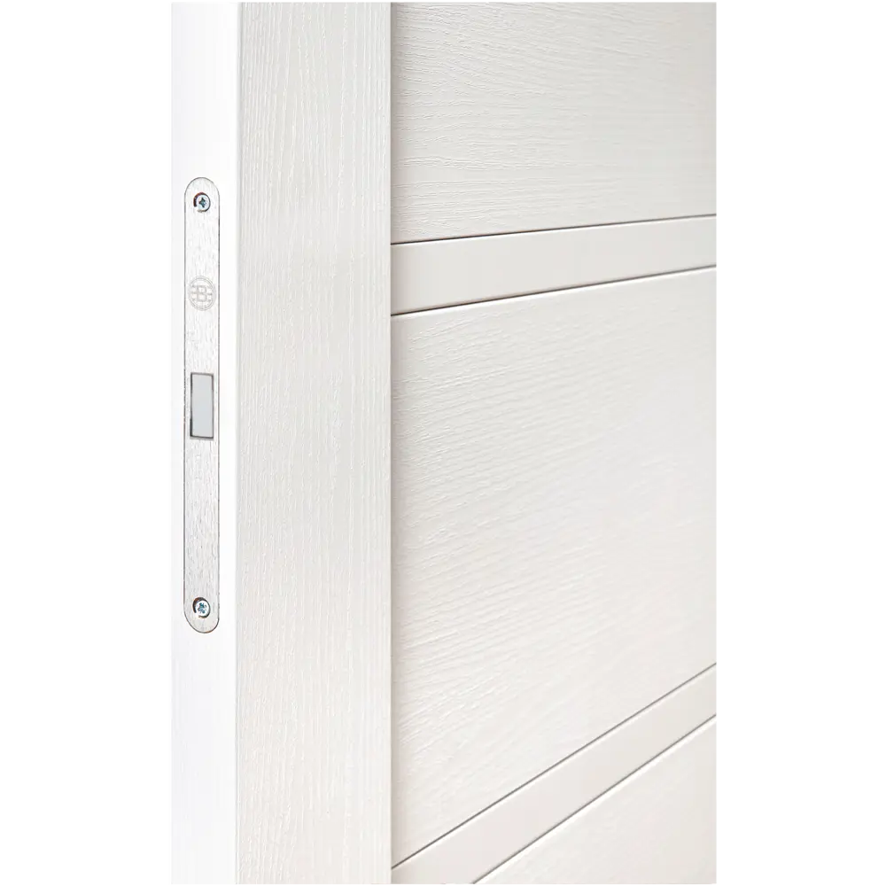 Фото 4 Дверь межкомнатная глухая Легда-28.1 60x200 см полипропилен цвет белое дерево с замком и петлями