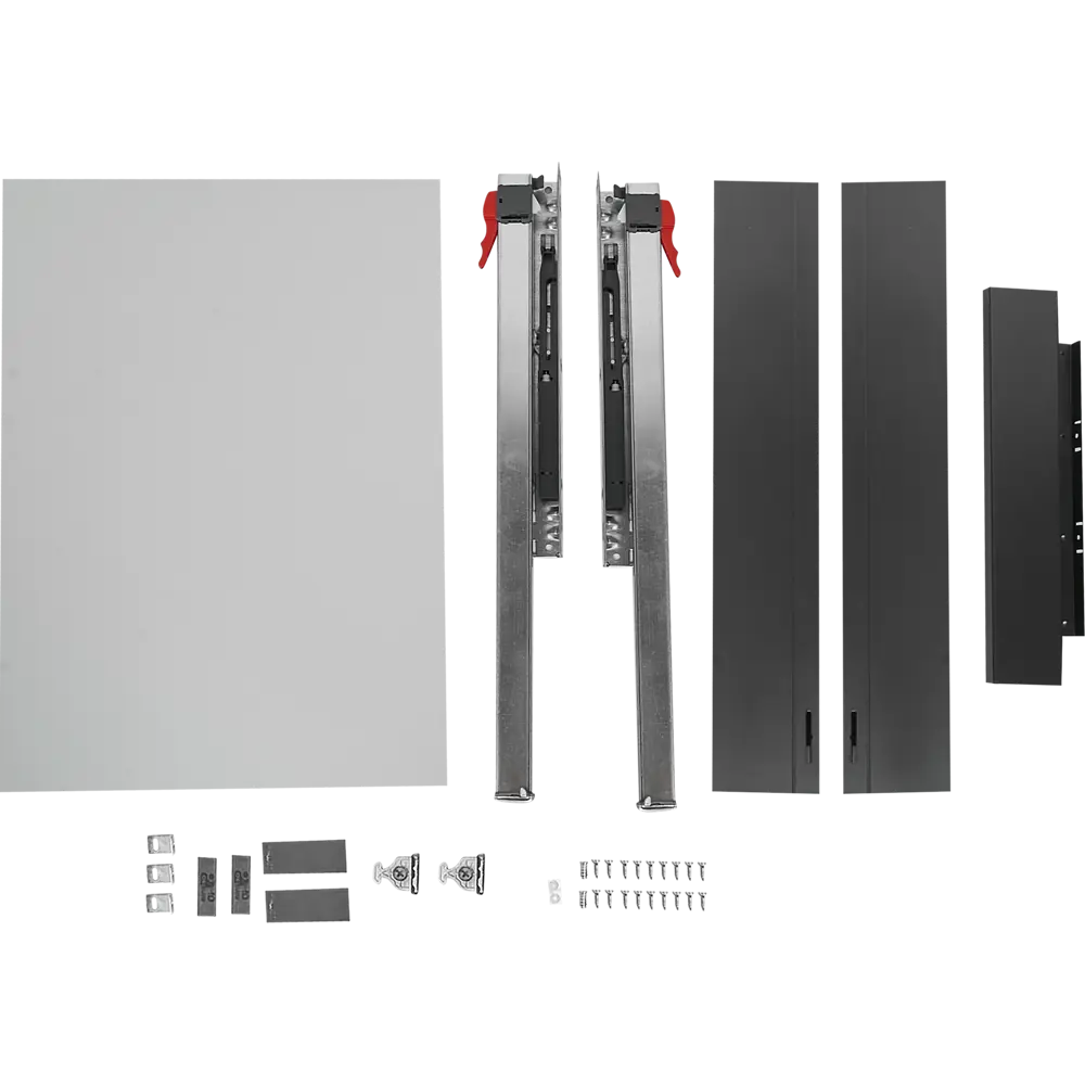 Фото 2 Ящик выдвижной Flowbox 40x10.4x50 см сталь/ЛДСП цвет антрацит Фото 2 Ящик выдвижной Flowbox 40x10.4x50 см сталь/ЛДСП цвет антрацит