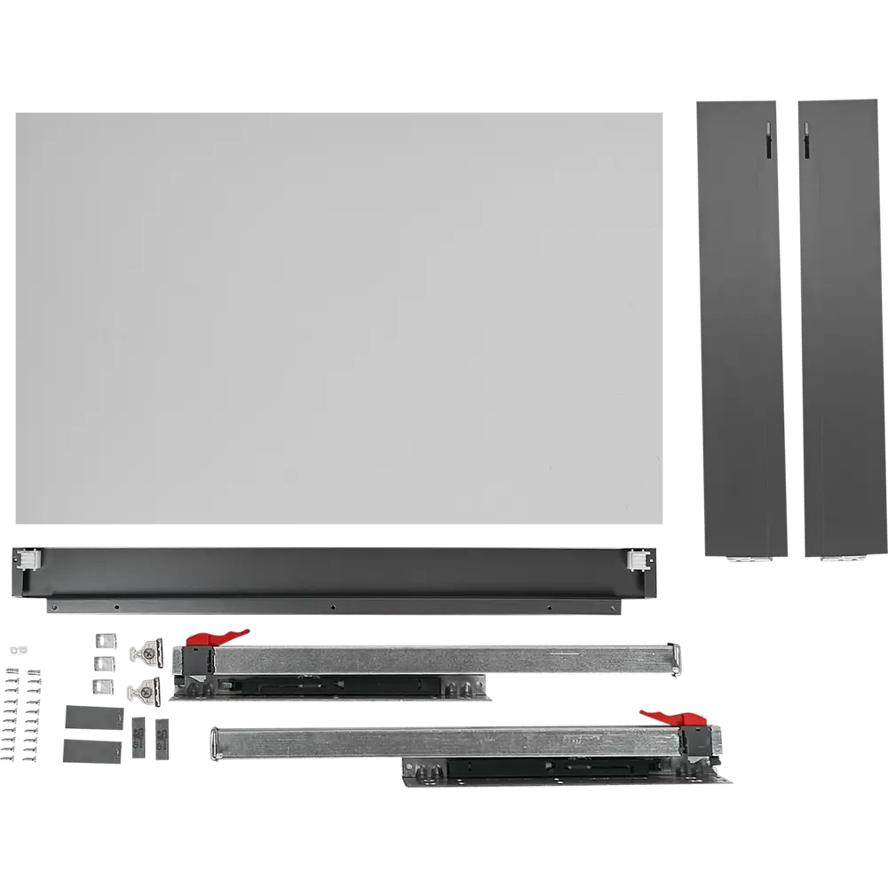 Фото 2 Ящик выдвижной Flowbox 45x10.4x50.4 см сталь/ЛДСП цвет антрацит Фото 2 Ящик выдвижной Flowbox 45x10.4x50.4 см сталь/ЛДСП цвет антрацит