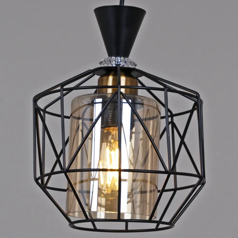 Фото 6 Светильник подвесной Reluce 01001-0.9-01 bk 1 лампа 6 м² цвет желтый Фото 6 Светильник подвесной Reluce 01001-0.9-01 bk 1 лампа 6 м² цвет желтый