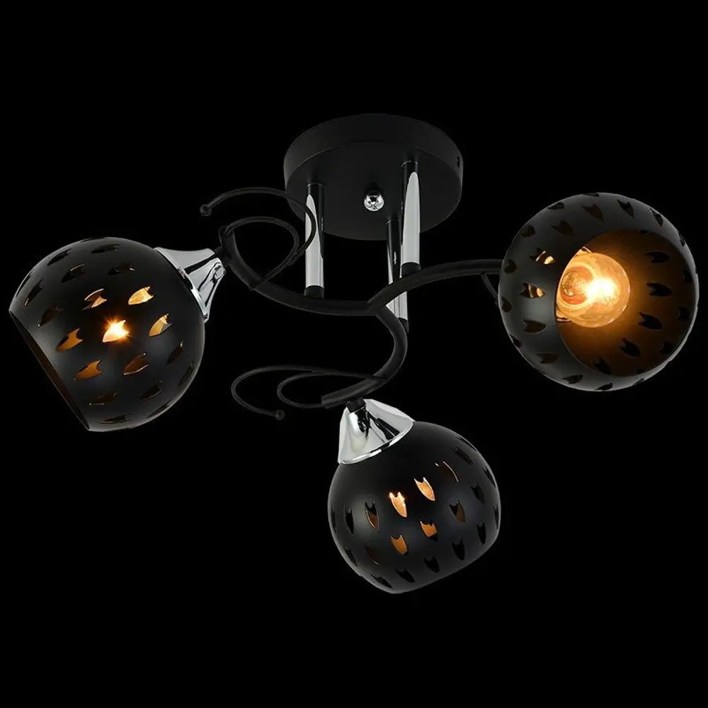 Фото Люстра на штанге ReLuce 01314-0.3-03 bk+cr 3 лампы 9 м² цвет черный Фото Люстра на штанге ReLuce 01314-0.3-03 bk+cr 3 лампы 9 м² цвет черный