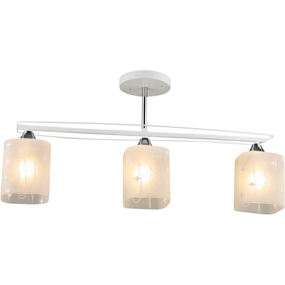 Фото 2 Люстра на штанге Reluce 1698 01698-0.3-03 3 лампы 8 м² цвет хром/белый Фото 2 Люстра на штанге Reluce 1698 01698-0.3-03 3 лампы 8 м² цвет хром/белый