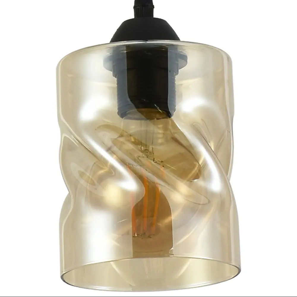 Фото 3 Светильник подвесной Reluce 3012 03012-0.9-03 bk 3 лампы 8 м² цвет коричневый/черный Фото 3 Светильник подвесной Reluce 3012 03012-0.9-03 bk 3 лампы 8 м² цвет коричневый/черный