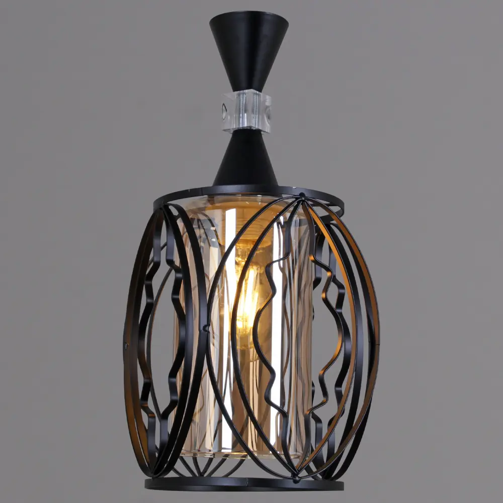 Фото 2 Светильник подвесной Reluce 5366 05366-0.9-03 bk 3 лампы 5 м² цвет тонированный/черный Фото 2 Светильник подвесной Reluce 5366 05366-0.9-03 bk 3 лампы 5 м² цвет тонированный/черный