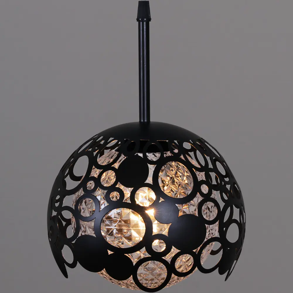 Фото 4 Светильник подвесной Reluce 5911 05911-0.9-03 bk 3 лампы 8 м² цвет прозрачный/черный Фото 4 Светильник подвесной Reluce 5911 05911-0.9-03 bk 3 лампы 8 м² цвет прозрачный/черный