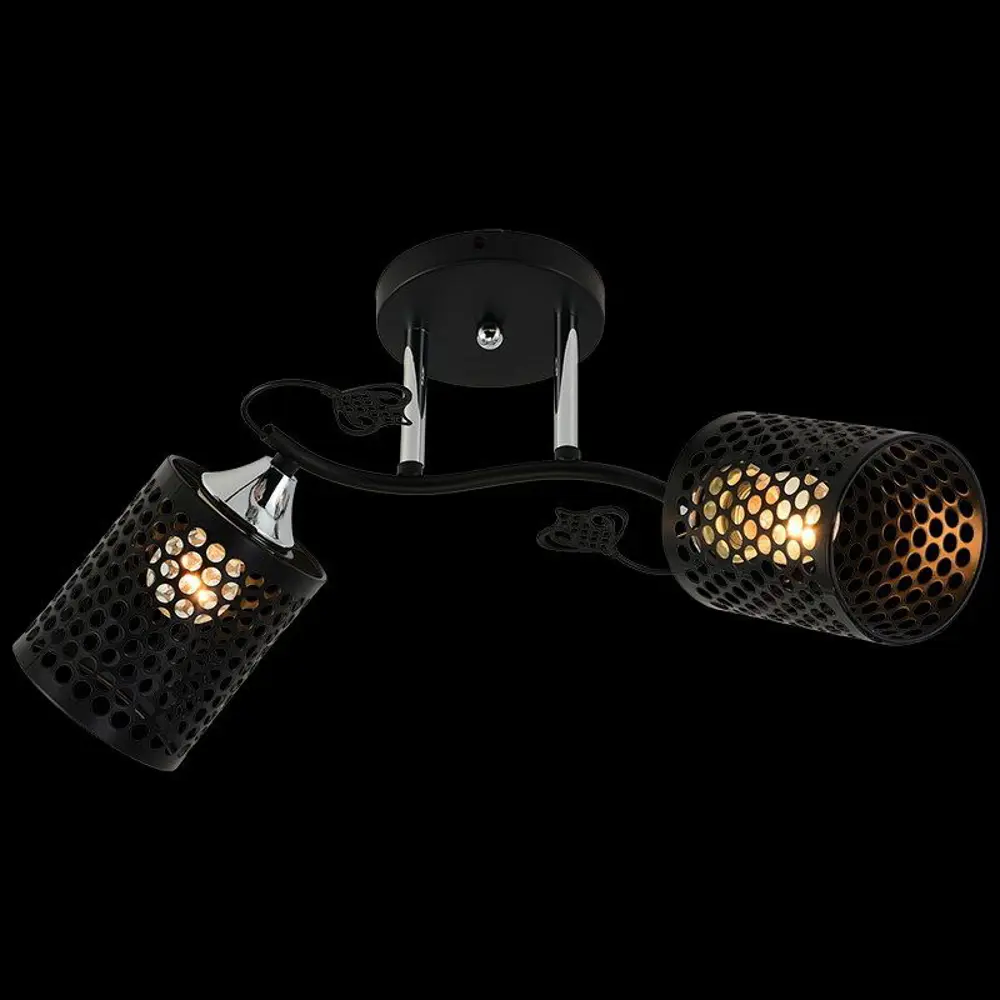 Фото Люстра на штанге ReLuce 11320-0.3-02 bk+cr 2 лампы 6 м² цвет черный Фото Люстра на штанге ReLuce 11320-0.3-02 bk+cr 2 лампы 6 м² цвет черный