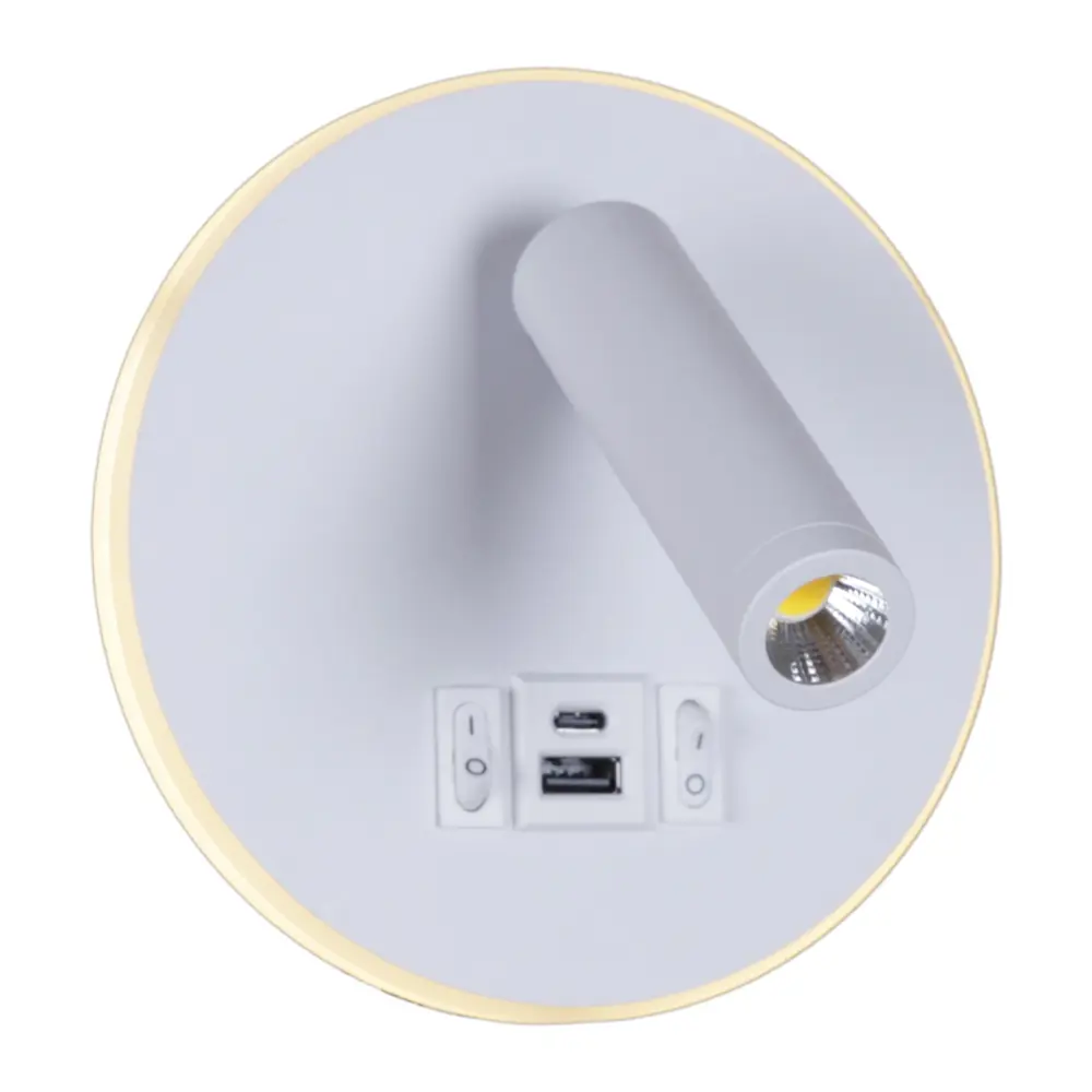 Фото 5 Настенный светильник светодиодный Reluce 86203-9.2-001KT LED12W+USB WT цвет белый