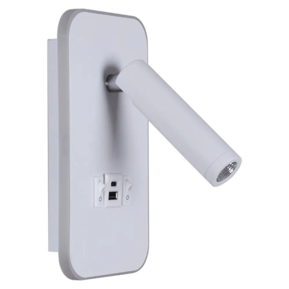 Фото 8 Настенный светильник светодиодный Reluce 86204-9.2-001KT LED12W+USB WT цвет белый