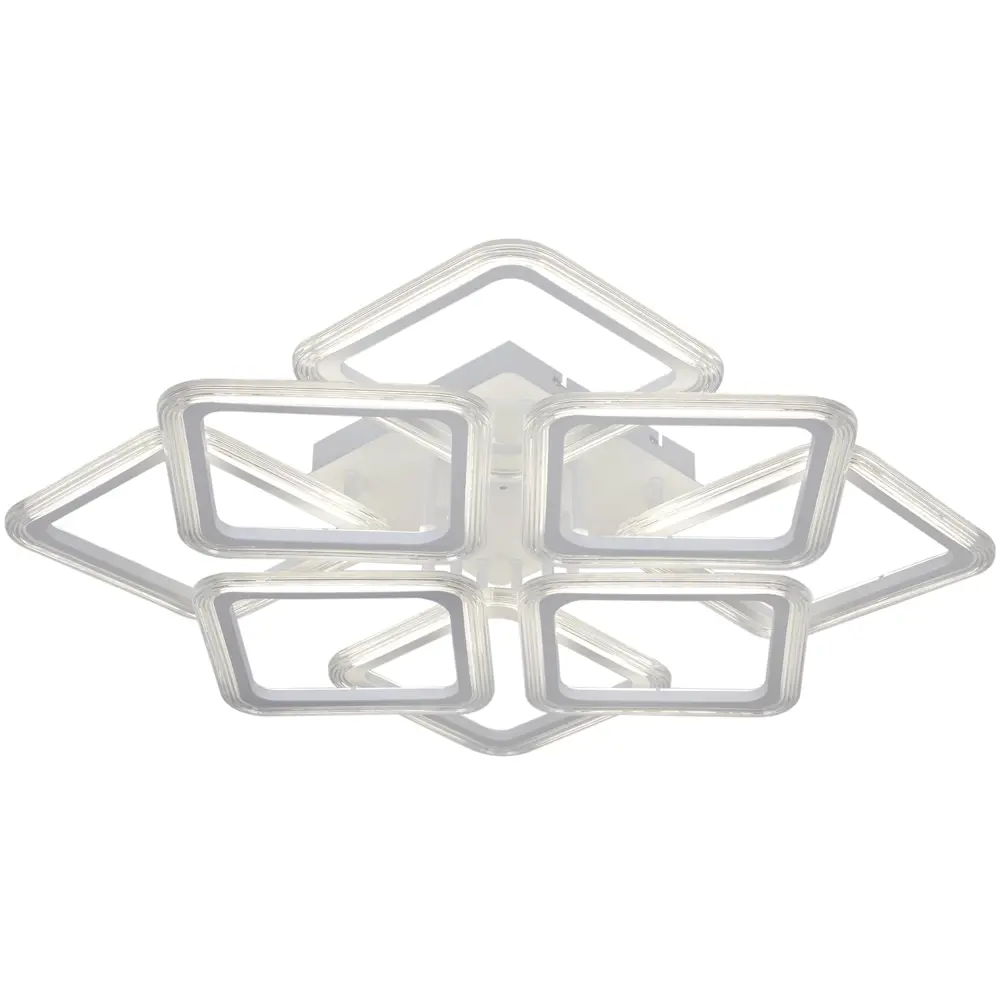 Фото 4 Люстра потолочная светодиодная Reluce 09826-3.3-4+4B WH с пультом управления 38 м² регулируемый белый свет цвет белый/прозрачный Фото 4 Люстра потолочная светодиодная Reluce 09826-3.3-4+4B WH с пультом управления 38 м² регулируемый белый свет цвет белый/прозрачный