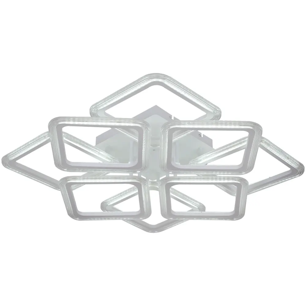 Фото 3 Люстра потолочная светодиодная Reluce 09826-3.3-4+4B WH с пультом управления 38 м² регулируемый белый свет цвет белый/прозрачный Фото 3 Люстра потолочная светодиодная Reluce 09826-3.3-4+4B WH с пультом управления 38 м² регулируемый белый свет цвет белый/прозрачный