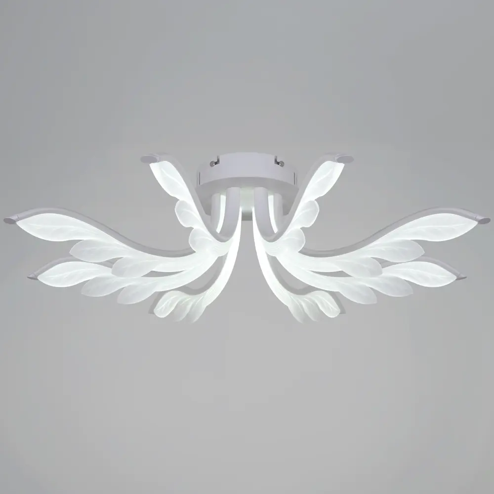 Фото 3 Люстра потолочная светодиодная Reluce 14390-0.3-08S white с пультом управления 18 м² регулируемый белый свет цвет белый Фото 3 Люстра потолочная светодиодная Reluce 14390-0.3-08S white с пультом управления 18 м² регулируемый белый свет цвет белый