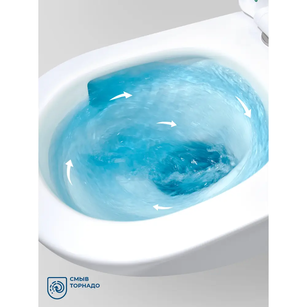 Фото 2 Унитаз подвесной Belbagno BB7026CH-TOR/SC Tornado безободковый с сиденьем микролифт