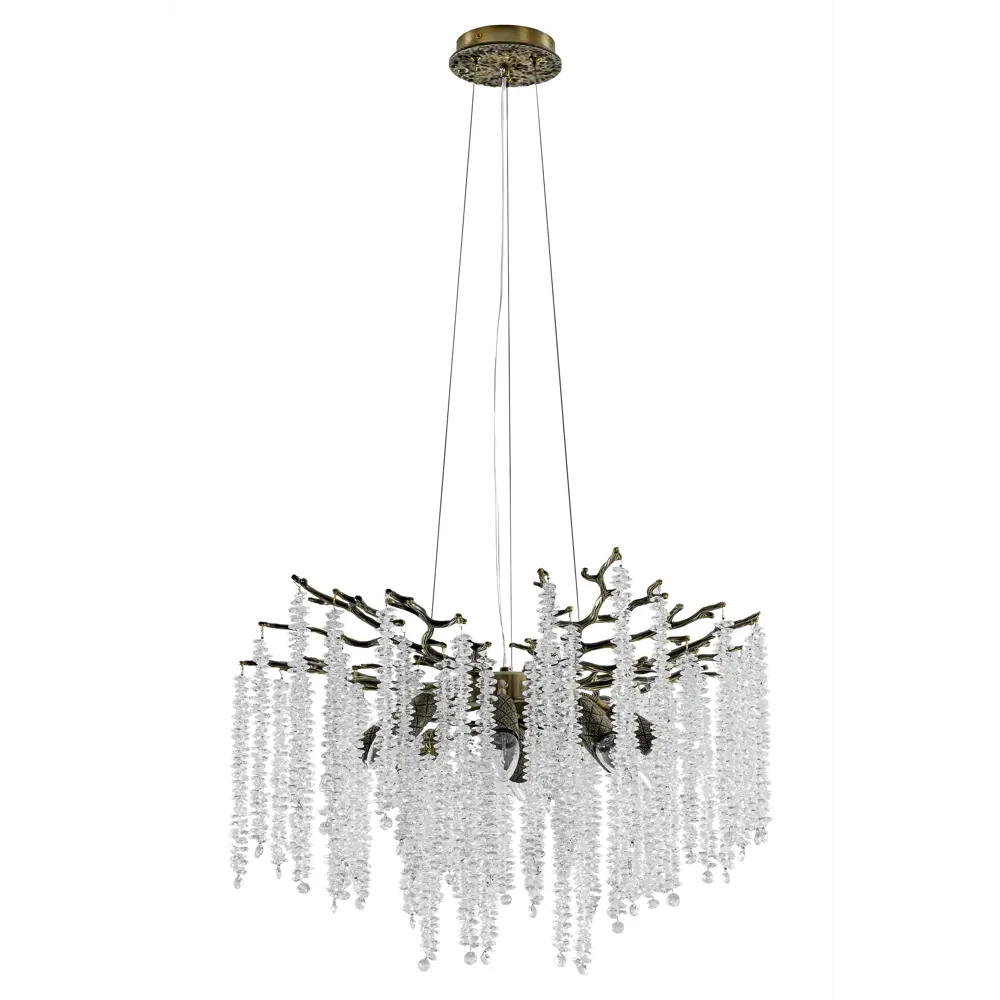 Фото 2 Люстра подвесная Мелодия света Crystal 000085211 8 ламп 25 м² цвет бронза Фото 2 Люстра подвесная Мелодия света Crystal 000085211 8 ламп 25 м² цвет бронза