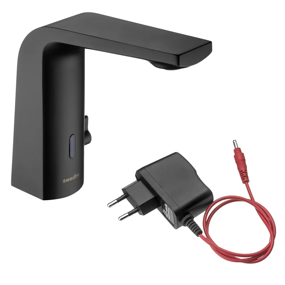 Фото Смеситель для раковины Swedbe Europe 6020B-220 сенсорный с блоком питания черный