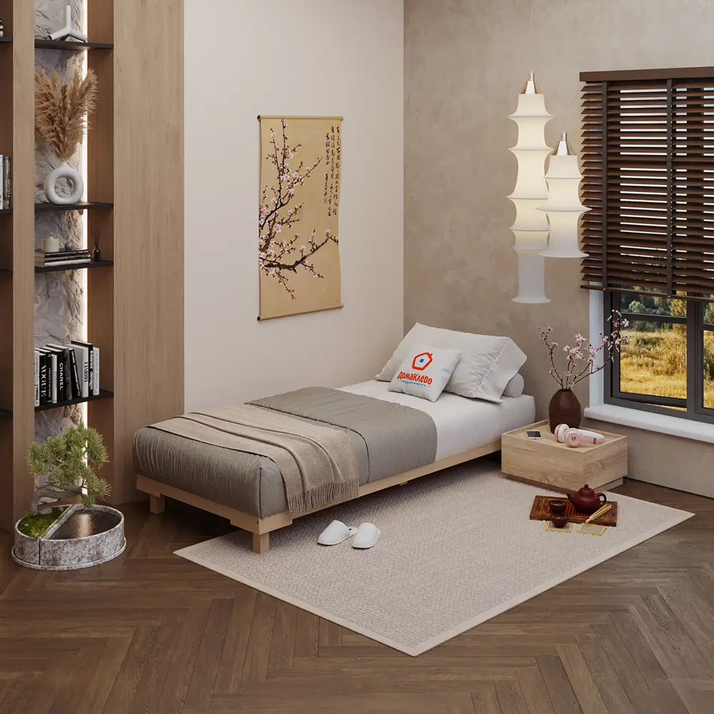 Фото 3 Кровать-подиум Домаклево Сакура 80x190 см цвет береза Фото 3 Кровать-подиум Домаклево Сакура 80x190 см цвет береза