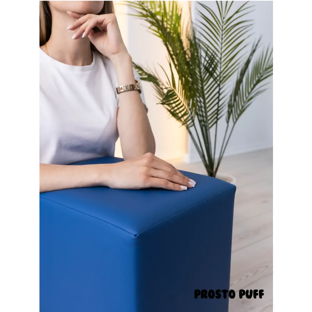Фото 6 Пуф велюр Monofix Простопуф синий 38x40 см