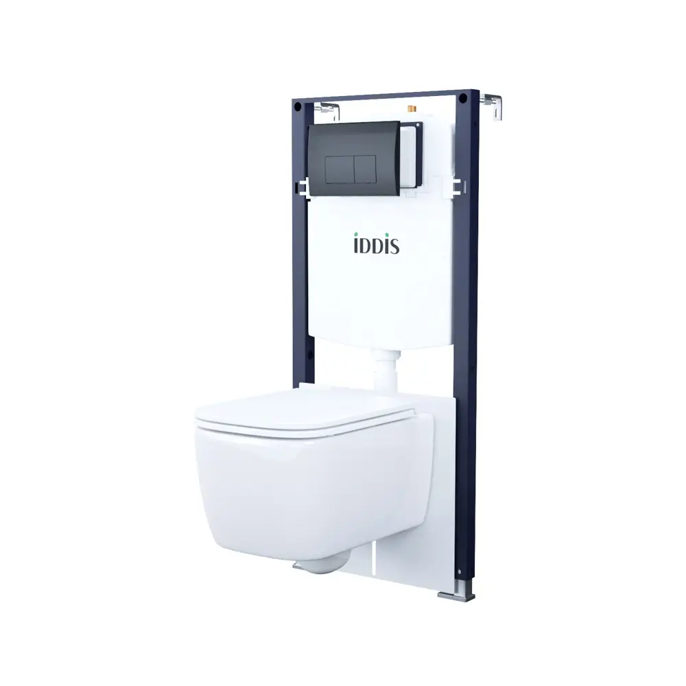 Фото Комплект инсталляция и унитаз IDDIS BASBR02i73 3в1: подвесной унитаз, инсталляция и клавиша смыва Фото Комплект инсталляция и унитаз IDDIS BASBR02i73 3в1: подвесной унитаз, инсталляция и клавиша смыва