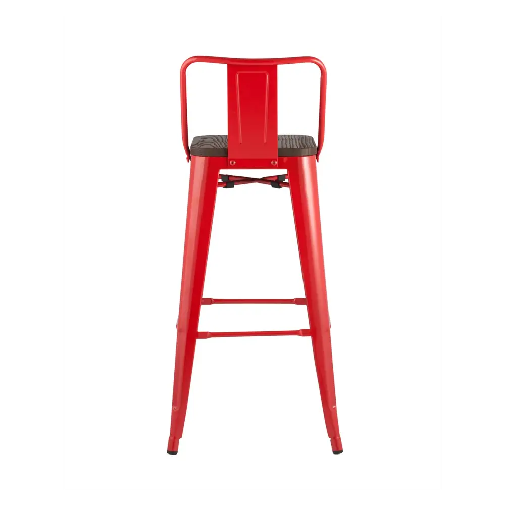 Фото 6 Барный стул Stool group Tolix 43x97 см цвет красный глянцевый, темное дерево Фото 6 Барный стул Stool group Tolix 43x97 см цвет красный глянцевый, темное дерево